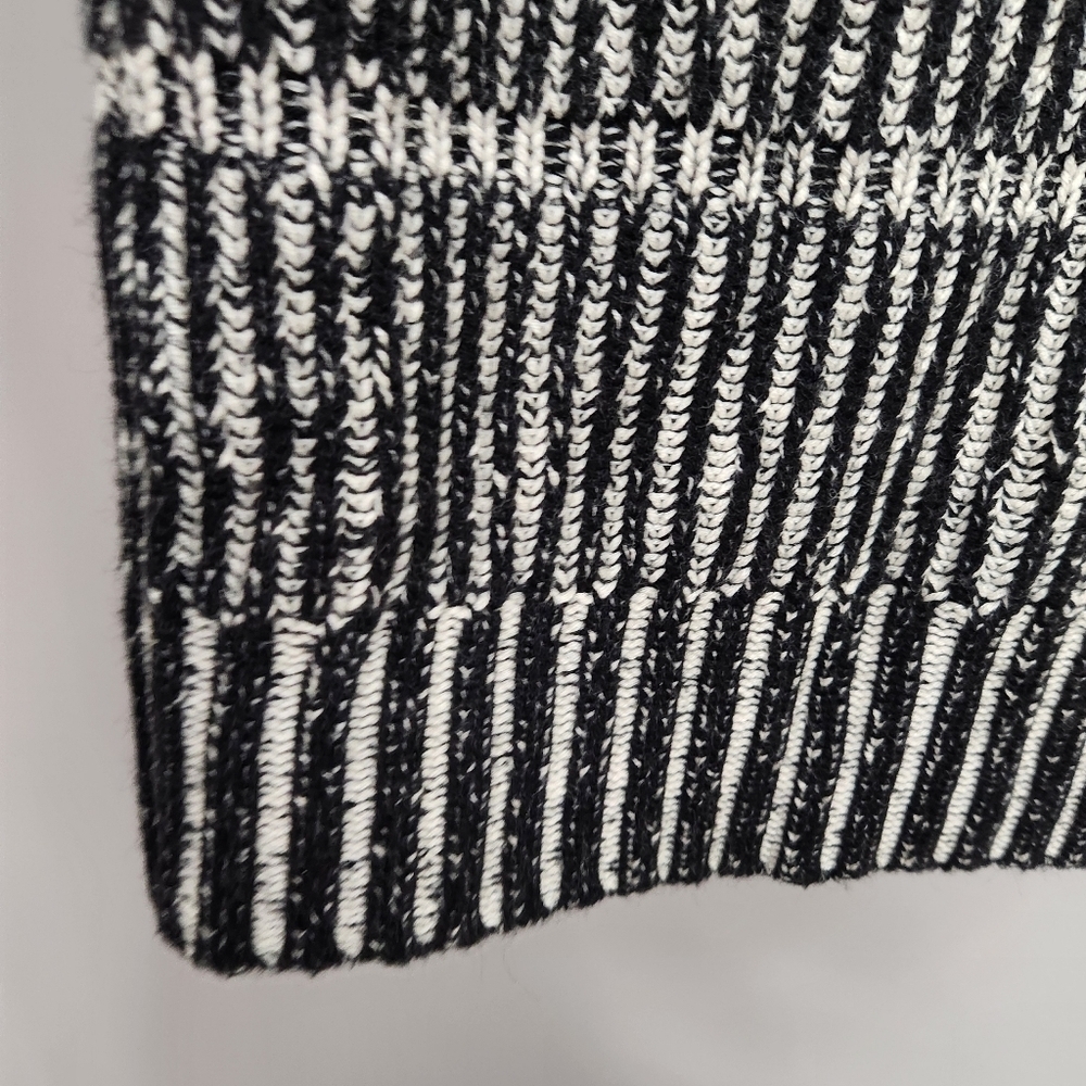 Alice + Olivia black and cream open cardigan size L/XL heavier weight - Picture 9 of 10